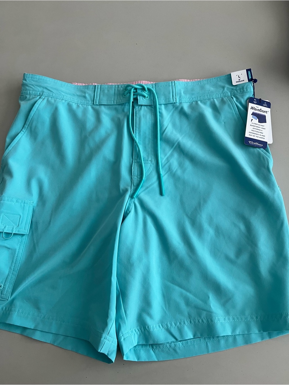Waveliner coastal cargo Men’s Aqua Swim Trunks L NWT